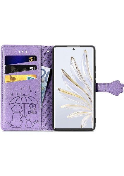 Huawei Onur 70 Flip Kapak Için Kılıf Kısa Kayış Deri Kılıf Darbeye (Yurt Dışından)