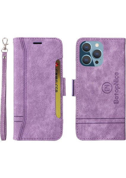 Iphone 15 Için Kılıf Pro Max Cüzdan Kapak Çevirin Kart Yuvaları Tpu Deri (Yurt Dışından)
