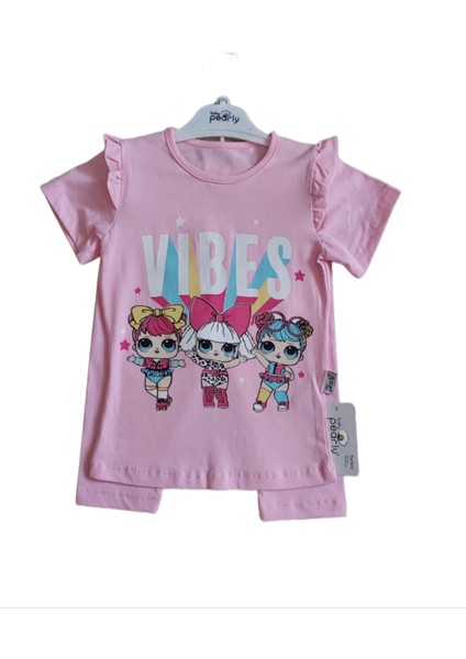 Baby Pearly Kız Çocuk Baskılı Kapri Takım