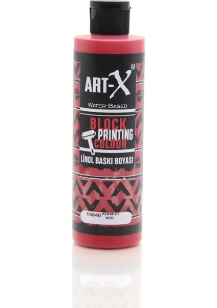 Art - X Art-X Su Bazlı Linol Baskı Boyası 240 ml Kırmızı 15840