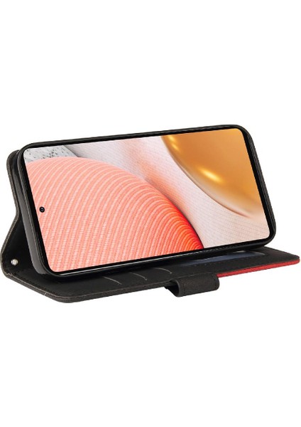 Kart Yuvası ile Samsung Galaxy A72 Pu Deri Flip Folio Kılıf (Yurt Dışından)