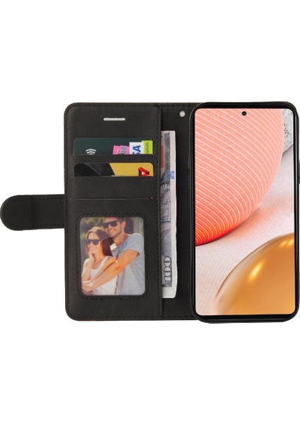 Kart Yuvası ile Samsung Galaxy A72 Pu Deri Flip Folio Kılıf (Yurt Dışından) modelleri