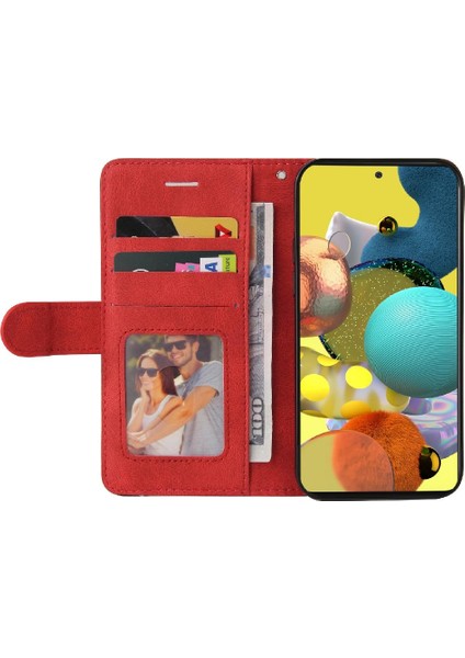 Samsung Galaxy A51 5g Iki Renkli Dikiş Kickstand Koruyucu Pu (Yurt Dışından)