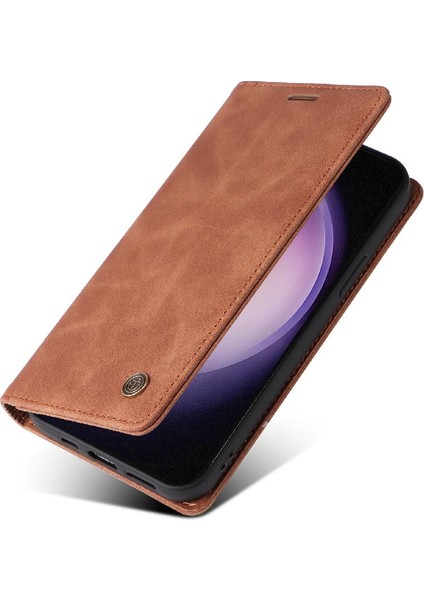 Samsung Galaxy S23 Için Flip Case Darbeye Deri Kılıf Kapak Çevirin (Yurt Dışından)