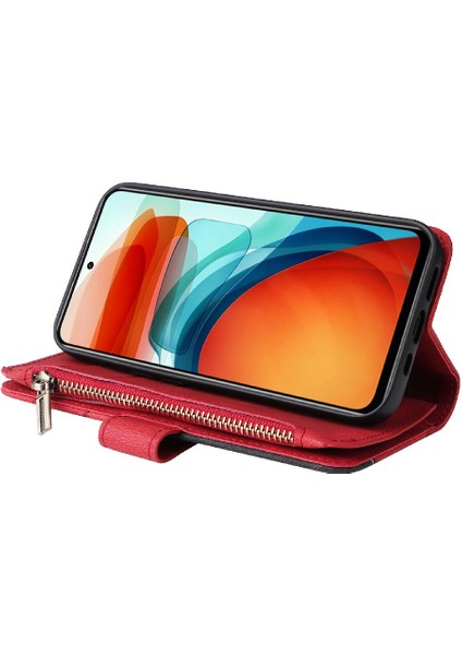 Xiaomi Poco X3 Gt 5g Fermuar Cüzdan Tarzı Iki Renkli Dikiş (Yurt Dışından)