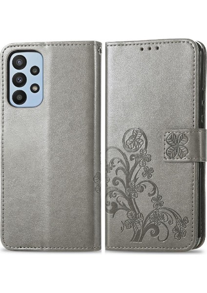 Samsung Galaxy A23 Kısa Kayış Flip Kapak Dört Yapraklı Yonca Durumda (Yurt Dışından)