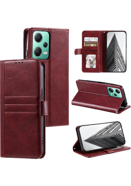 Xiaomi Redmi Not 12 Için Flip Case 5g Pu Deri Kickstand 6 Kart Yuvaları (Yurt Dışından)