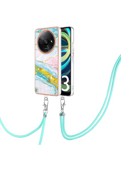 Xiaomi Redmi A3 Crossbody Kordon Askısı Tampon Mermer Yumuşak (Yurt Dışından)