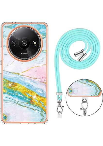 Xiaomi Redmi A3 Crossbody Kordon Askısı Tampon Mermer Yumuşak (Yurt Dışından) fırsatları