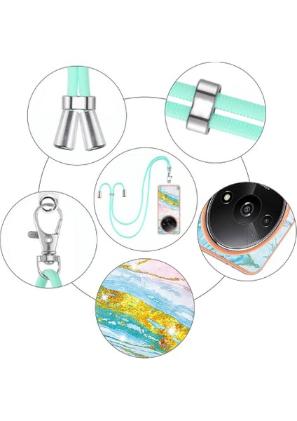 Xiaomi Redmi A3 Crossbody Kordon Askısı Tampon Mermer Yumuşak (Yurt Dışından) indirimleri