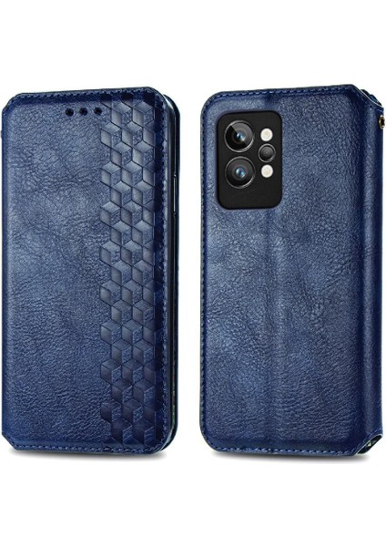 Oppo Realme Gt 2 Pro Için Kılıf Moda Tasarım Deri Kılıf Zarif Flip (Yurt Dışından)