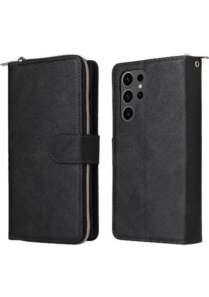 El Kayışı Cüzdan Kılıf ile Samsung Galaxy S24 Ultra Kart Tutucu Için Kılıf (Yurt Dışından)