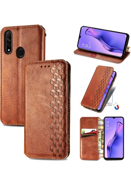 Mays Shop Oppo Oppo Zarif Iş Deri Çanta Için Kılıf Moda Tasarım Flip (Yurt Dışından)