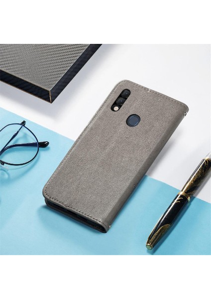 Tecno Spark 8 Için Kılıf Kısa Kayış Deri Kılıf Kapak Kapak Dört Yaprak (Yurt Dışından)