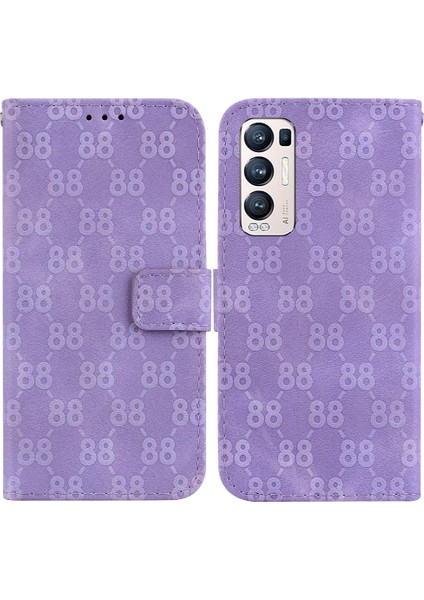 Oppo Phone 5 Pro Artı Cüzdan Kapak Için Telefon Kılıfı Çift 8 Kabartmalı Pu Kart (Yurt Dışından)