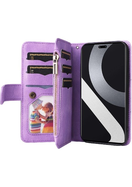 Xiaomi 13 Lite Dokuz Kart Yuvaları Fermuar Cüzdan Tarzı Kickstand (Yurt Dışından) fırsatları