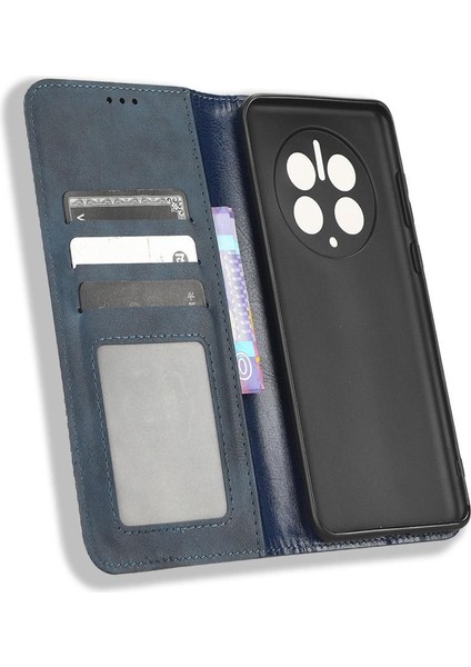 Huawei Mate 50 Pro Cüzdan Manyetik Kapatma Pu Deri Kılıf (Yurt Dışından)