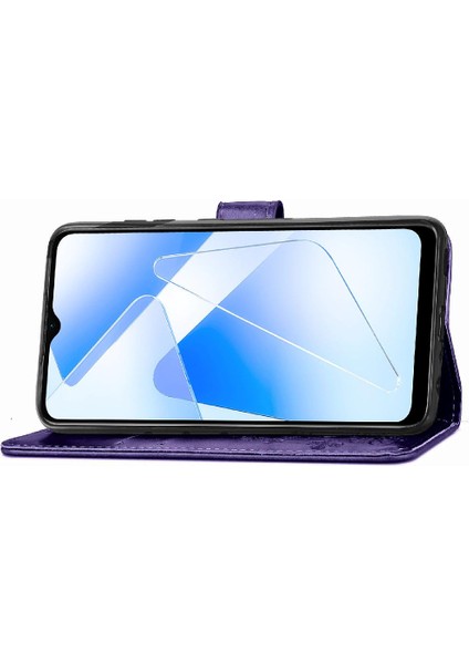Oppo Oppo 5g Dört Yapraklı Yonca Deri Kılıf Için Kılıf Zarif Iş Çevirme (Yurt Dışından)