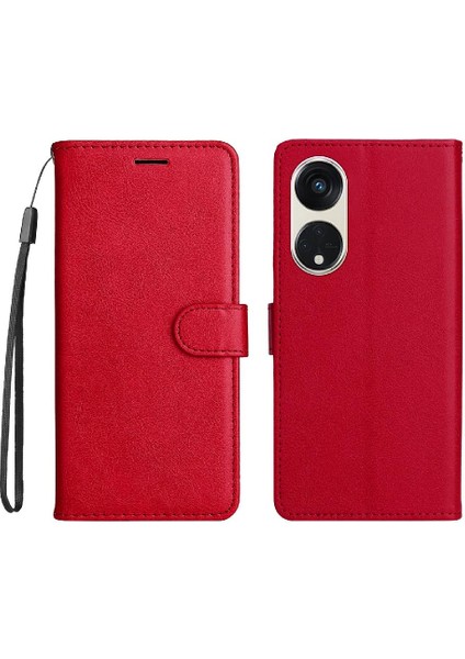 Oppo RENO8T 5g Klasik Düz Renk Iş Cüzdan Telefon Için Flip Case (Yurt Dışından)