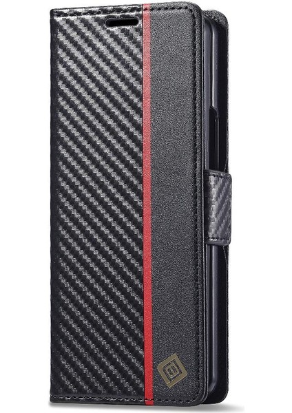 Samsung Galaxy Z Fold6 5g Manyetik Karbon Fiber Kart ile Flip Case (Yurt Dışından)