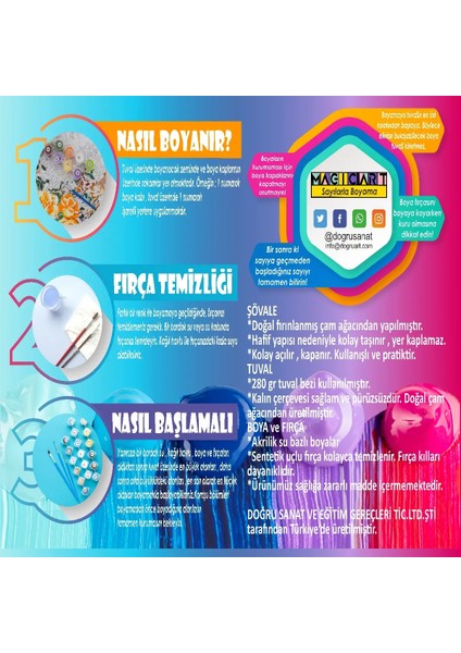 Sayılarla Boyama Tuval 40X50 cm Aslan fiyatları