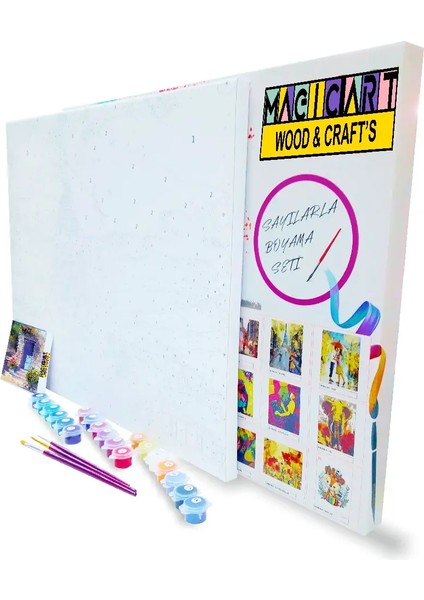 Sayılarla Boyama Tuval 40X50 cm Aslan modelleri