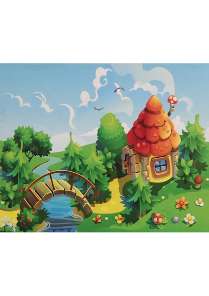 Sayılarla Boyama Tuval 40X50 cm Şirin Köy