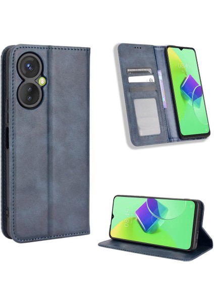 Tecno Spark 9 Pro Manyetik Kapatma Pu Deri Cüzdan Için Kılıf (Yurt Dışından)
