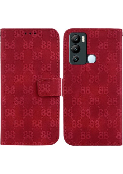 Infinix Sıcak 12I Cüzdan Kapak Için Telefon Kılıfı Kart Tutucu Kickstand Çift 8 (Yurt Dışından)