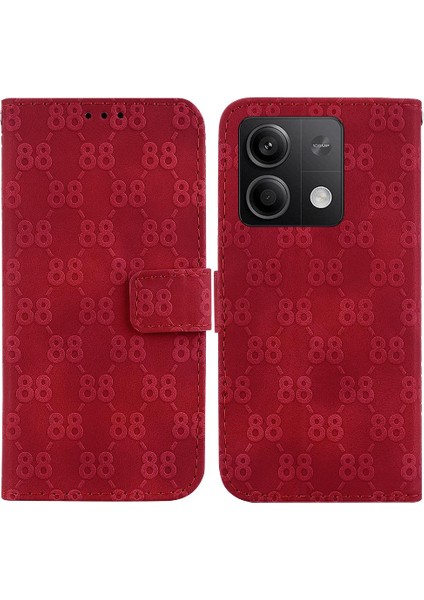 Telefon Kılıfı Için Xiaomi Redmi Not 13 5g Pu Deri Kart Tutucu Çift 8 (Yurt Dışından)