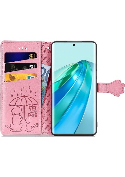 Huawei Onur X9A Karikatür Hayvanlar Için Kılıf Kısa Kayış Deri Kılıf Flip (Yurt Dışından) fırsatları