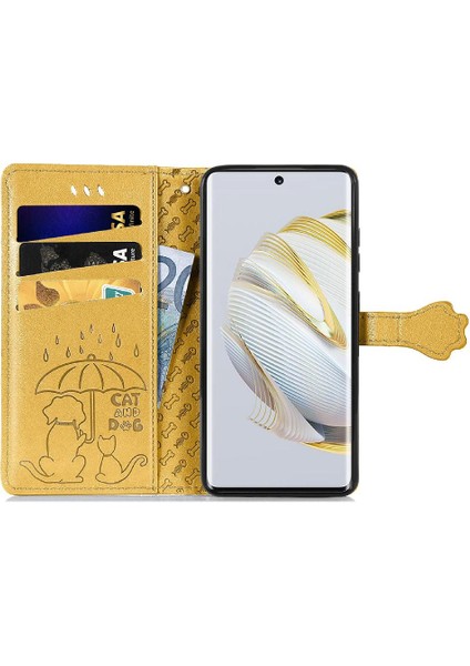 Huawei Nova 10 Için Kılıf Kapak Kapak Karikatür Hayvanlar Darbeye Deri (Yurt Dışından)