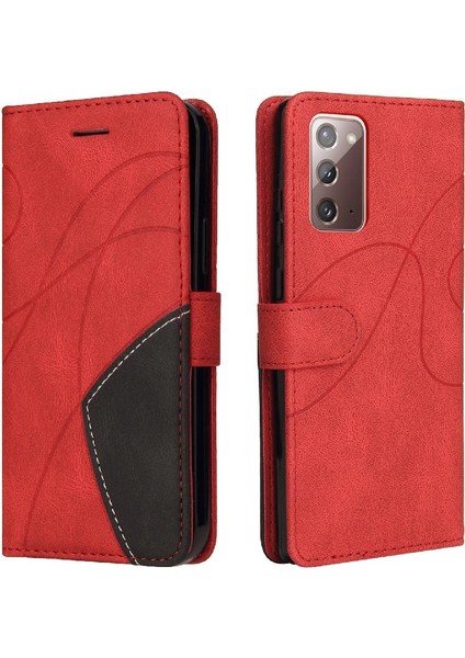 Samsung Galaxy Not 20 Için Kılıf Kickstand Koruyucu Pu Deri Flip Folio (Yurt Dışından)