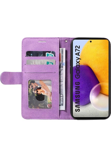 Kart Yuvası ile Samsung Galaxy A72 Pu Deri Flip Folio Kılıf (Yurt Dışından) fiyatları