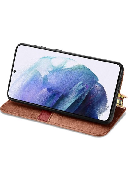 Samsung Galaxy S22 Artı Moda Tasarım Kapak Çevirin Deri Kılıf (Yurt Dışından)