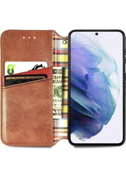 Samsung Galaxy S22 Artı Moda Tasarım Kapak Çevirin Deri Kılıf (Yurt Dışından)