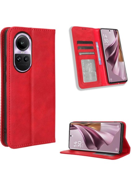 Oppo Oppo 10 Pro 5g Pu Deri Cüzdan Manyetik Kapatma Için Kılıf (Yurt Dışından)