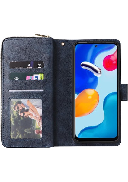 Xiaomi Redmi Için Not 11S Fermuarlı Cebi El Kayışı Cüzdan Kılıf 9 (Yurt Dışından) modelleri