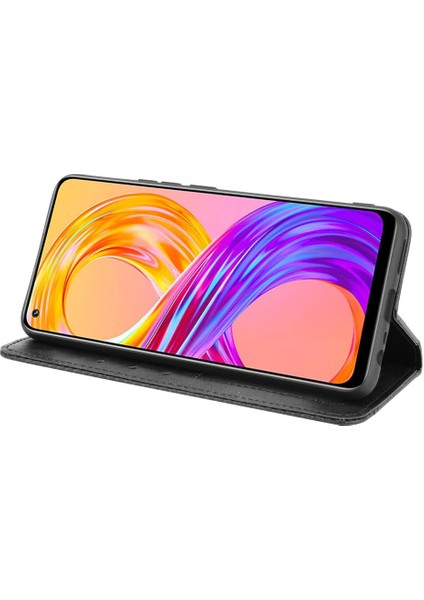 Realme 8 4g Manyetik Kapatma Cüzdan Pu Deri Için Kılıf (Yurt Dışından)