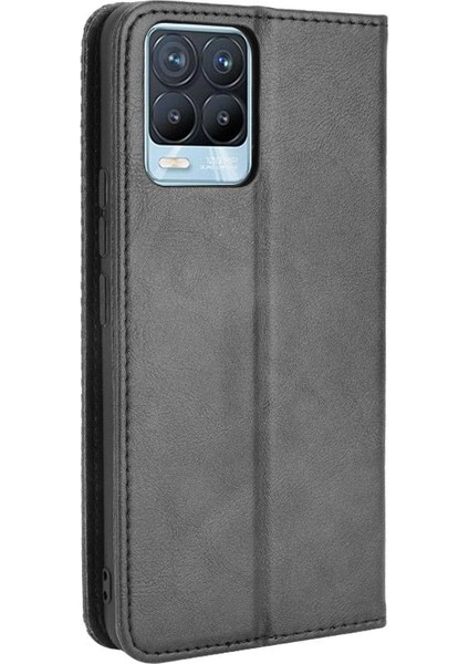 Realme 8 4g Manyetik Kapatma Cüzdan Pu Deri Için Kılıf (Yurt Dışından)
