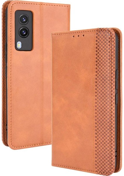 Vivo V21E 5g Manyetik Kapatma Pu Deri Cüzdan Için Kılıf (Yurt Dışından)