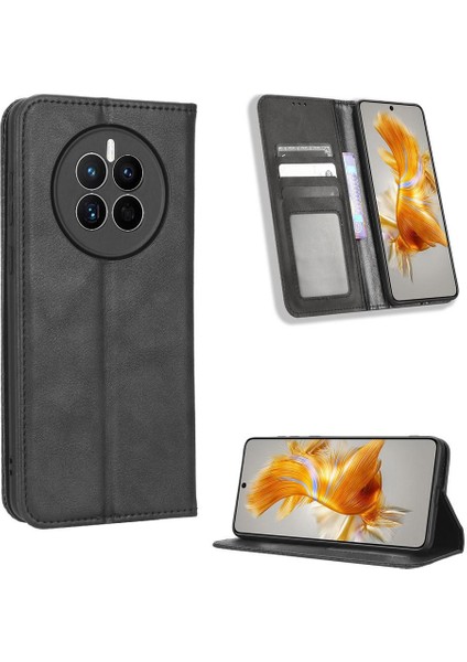 Huawei Mate 50 Için Kılıf Manyetik Kapatma Cüzdan Pu Deri (Yurt Dışından)