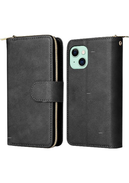 Iphone 15 Artı Cüzdan Durumda 9 Kart Yuvaları ile Fermuar Cep Flip (Yurt Dışından) fiyatları