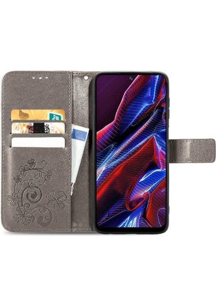 Xiaomi Poco X5 Için Kılıf Deri Kılıf Kapak Çevirin Zarif Iş Kısa (Yurt Dışından)