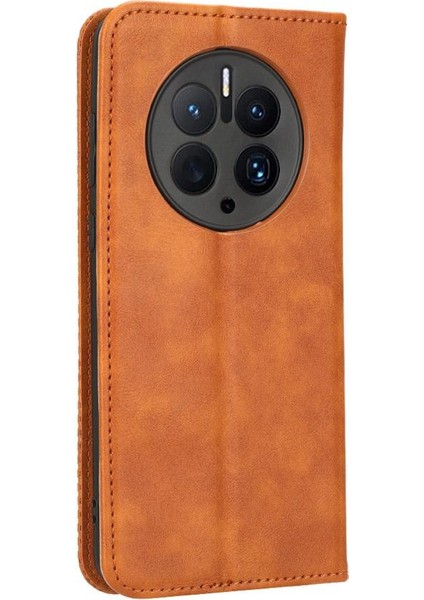 Huawei Mate 50 Pro Cüzdan Manyetik Kapatma Pu Deri Kılıf (Yurt Dışından)