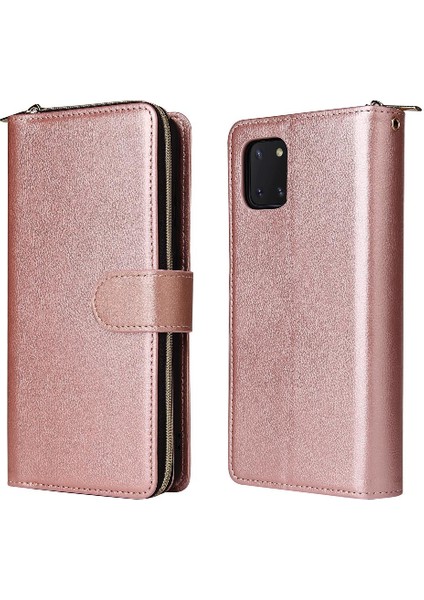 Samsung Galaxy Not 10 Lite Için Kılıf Kart Tutucu ile El Kayışı Fermuar 9 (Yurt Dışından)