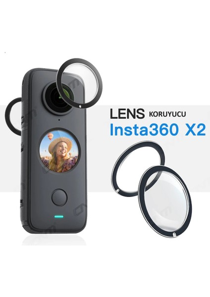 INSTA360 One X2 Uyumlu Koruyucu Lens Kapak, INSTA360 Muhafaza Koruyucu Lens