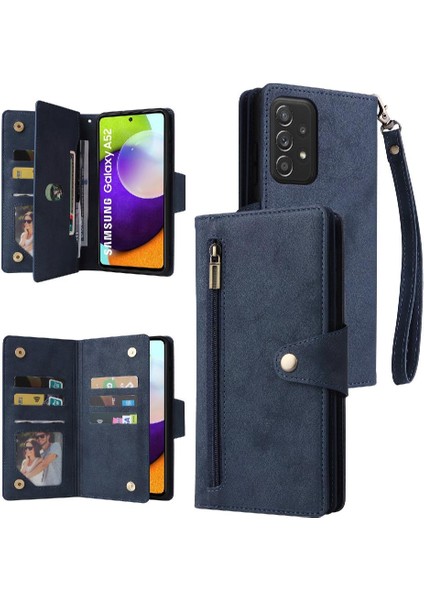 Samsung Galaxy Case 5g Fermuar Cüzdan Kapak Manyetik Deri Kart Durumda (Yurt Dışından)