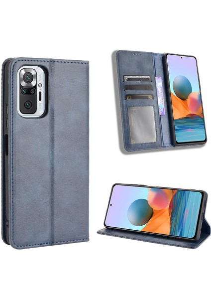 Xiaomi Redmi Not 10 Pro Manyetik Kapatma Cüzdan Pu Deri (Yurt Dışından)