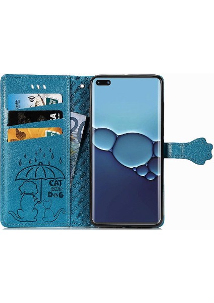Huawei P40 Flip Kapak Için Kılıf Darbeye Deri Kılıf Karikatür Hayvanlar (Yurt Dışından) fırsatları